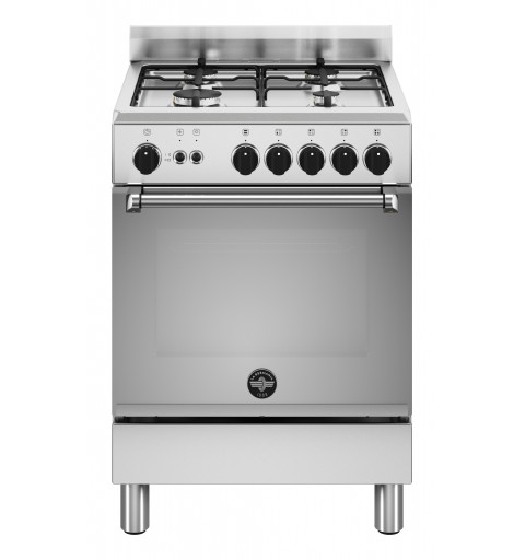 Bertazzoni La Germania Americana AMN664GXV 24 cocina Cocina independiente Gas Encimera de gas Acero inoxidable A+