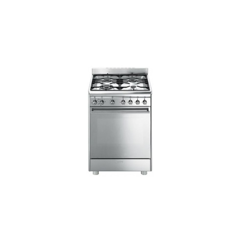 Smeg CX68MF8-2 cocina Cocina independiente Eléctrico Encimera de gas Acero inoxidable A