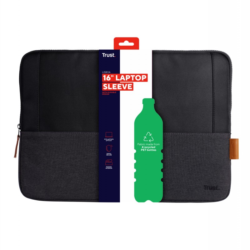 Trust Lisboa 40.6 cm (16") Sleeve case Black