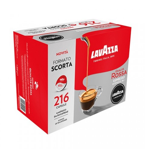 Lavazza Qualità Rossa 216 pz Capsule originali caffè per macchine da caffe a Modo Mio