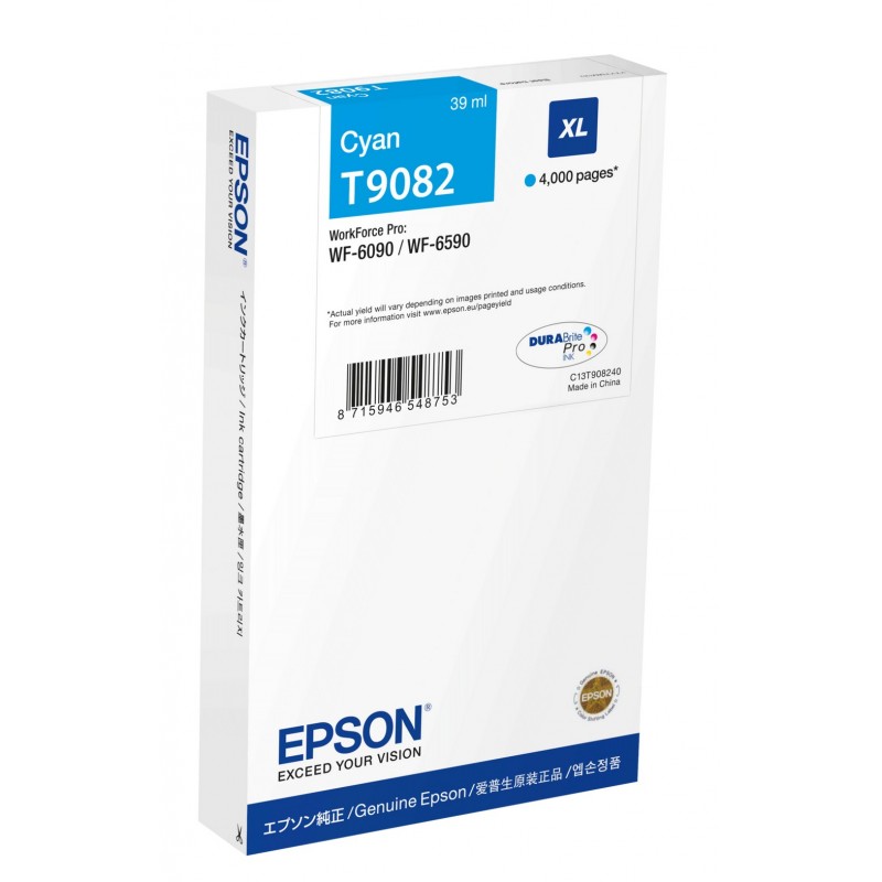 Epson C13T90824N cartucho de tinta 1 pieza(s) Original Cian