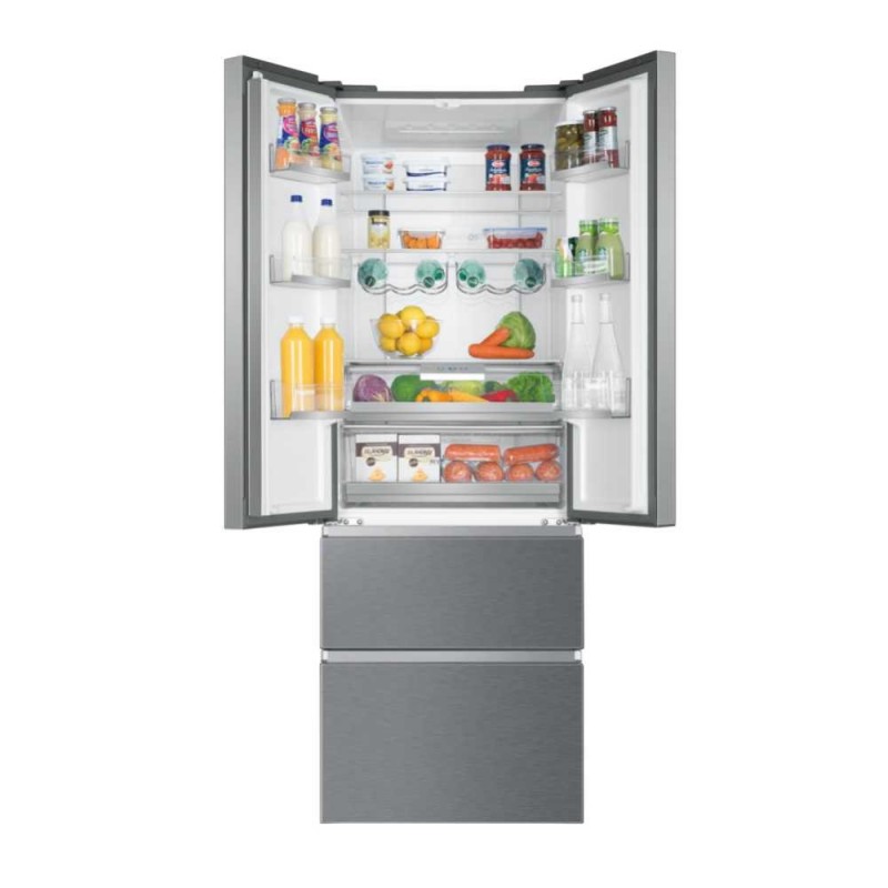 Haier FD 70 Serie 5 HB20FPAAA side-by-side refrigerator Freestanding 479 L E Silver