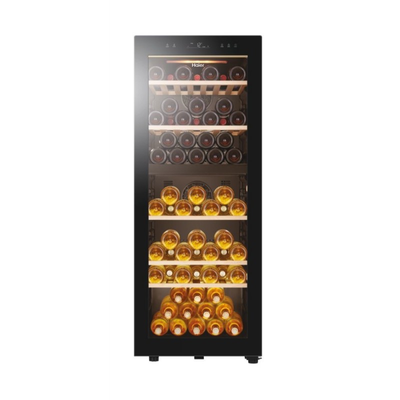 Haier Wine Bank 50 Serie 5 HWS79GDG Compressor wine cooler Freestanding Black 79 bottle(s)