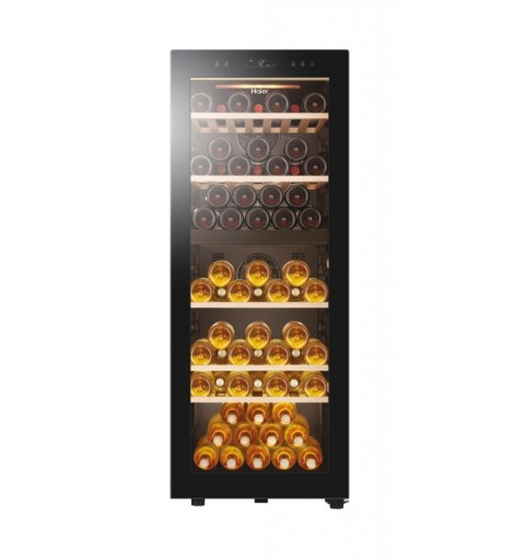 Haier Wine Bank 50 Serie 5 HWS79GDG Nevera de vino Independiente Negro 79 botella(s)