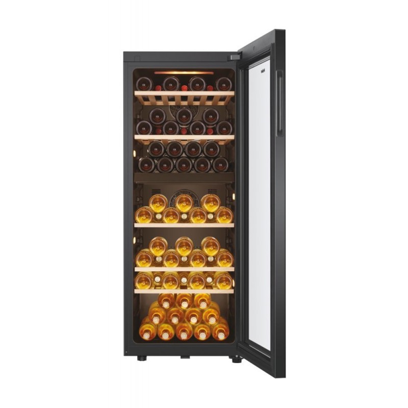 Haier Wine Bank 50 Serie 5 HWS79GDG Compressor wine cooler Freestanding Black 79 bottle(s)