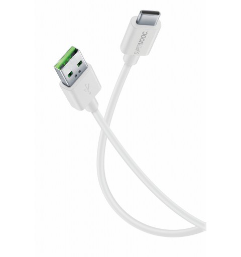 Cellularline USBDATASVUSBCW câble USB 1 m USB 2.0 USB A USB C Blanc