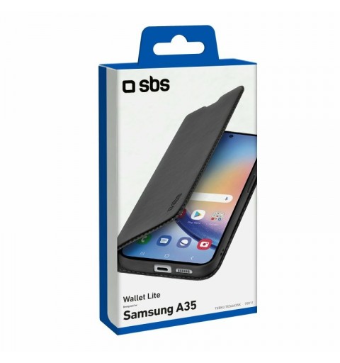 SBS TEBKLITESAA35K coque de protection pour téléphones portables 16,8 cm (6.6") Étui avec portefeuille Noir