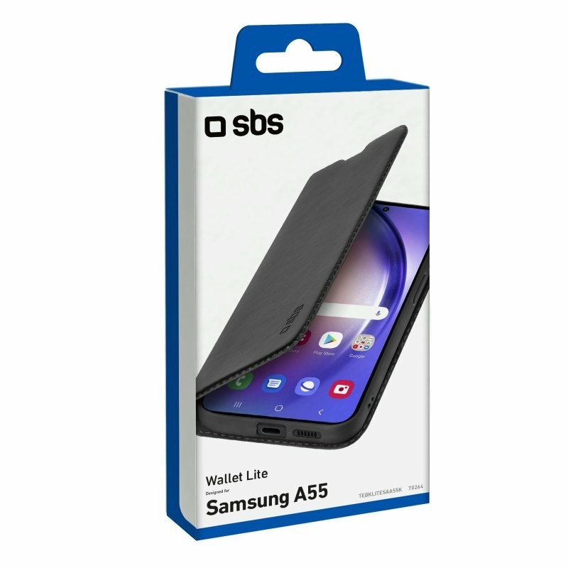 SBS TEBKLITESAA55K coque de protection pour téléphones portables 16,8 cm (6.6") Étui avec portefeuille Noir