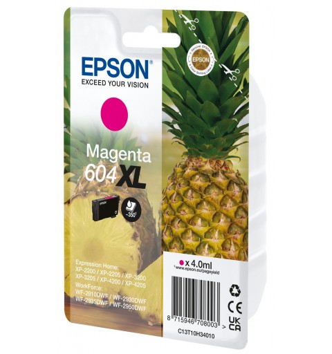 Epson 604XL cartuccia d'inchiostro 1 pz Originale Resa elevata (XL) Magenta