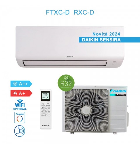 Daikin FTXC50D RXC50D Condizionatore Climatizzatore 18000BTU 5KW Sensira Siesta A++/A+ Inverter Wifi Ready R32 - Novità 2024