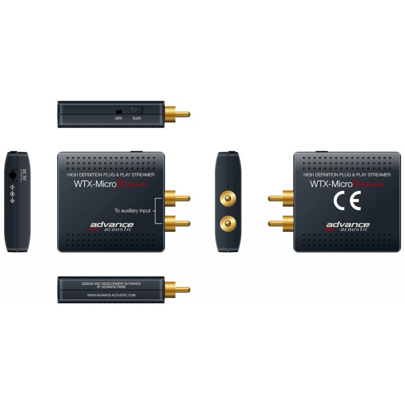 Advance Acoustic WTX-Microstreamer Wifi Negro, Oro