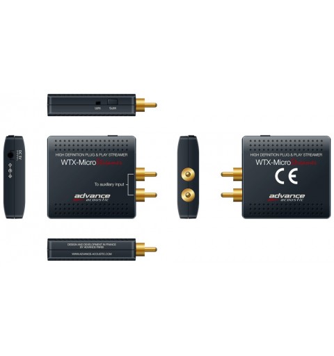 Advance Acoustic WTX-Microstreamer Wifi Negro, Oro