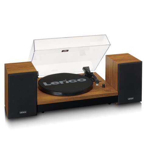 Lenco LS-310WD platine Tourne-disque entraîné par courroie Noir, Bois Manuel