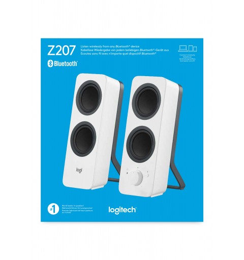 Logitech Z207 altoparlante Bianco Con cavo e senza cavo 5 W