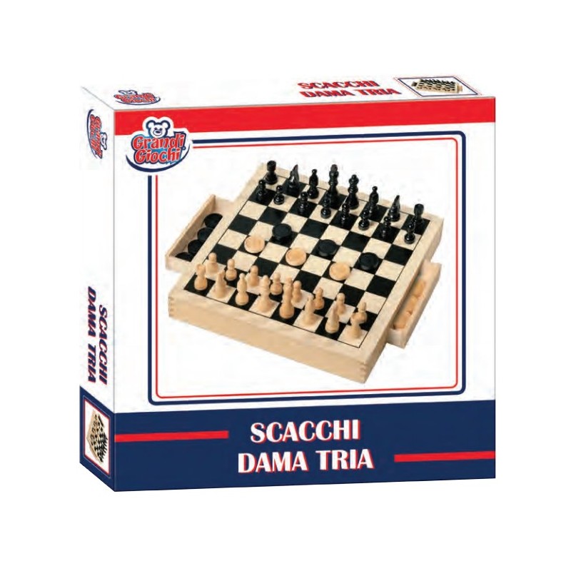 Grandi Giochi GG95001 chess checkers Chess set Desktop