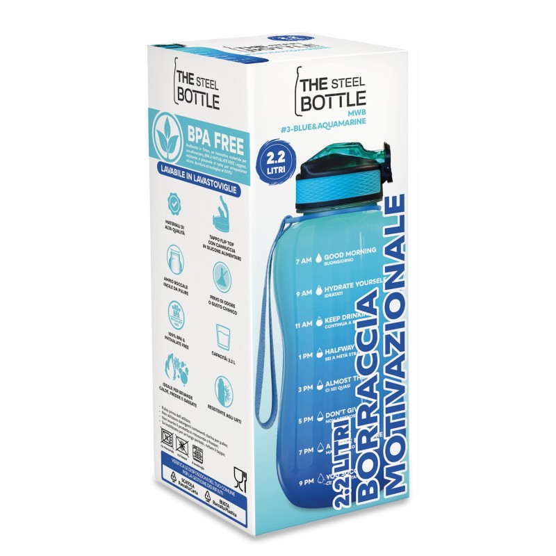 The Steel Bottle 8059304665394 drinking bottle Daily usage 2200 ml Tritan Blue