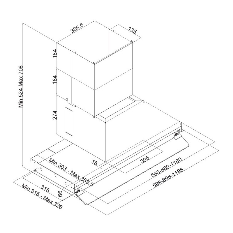 Silverline 3129 INSIDE 1 Built-in Stainless steel 465 m³ h C