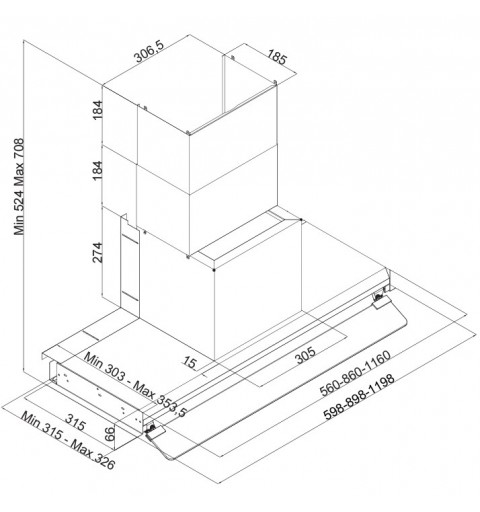 Silverline 3129 INSIDE 1 Built-in Stainless steel 465 m³ h C