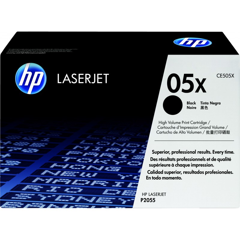 HP 05X Schwarz Original LaserJet Tonerkartusche mit hoher Reichweite