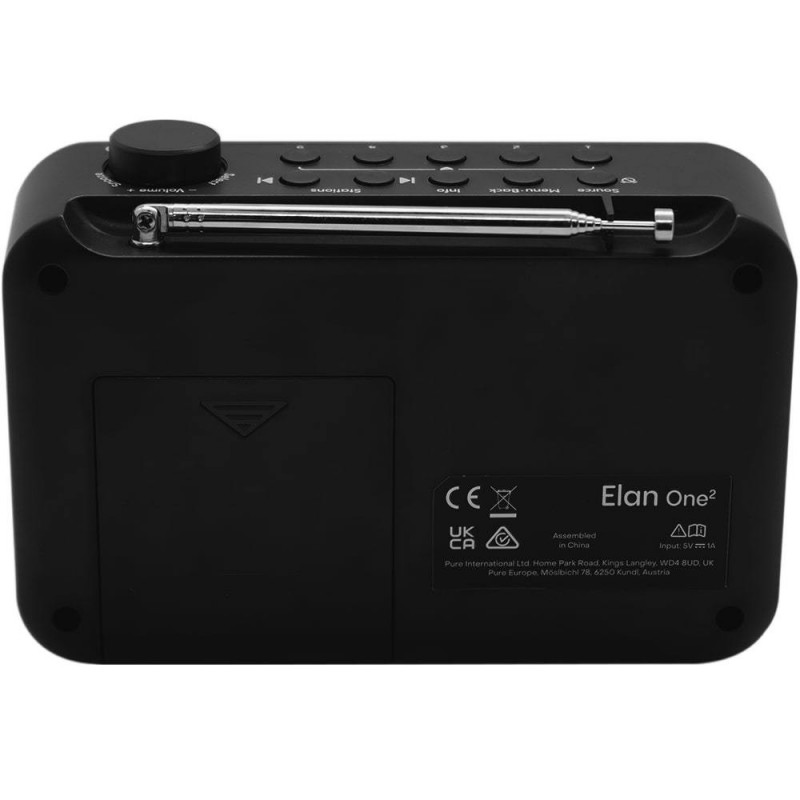 Pure Elan One 2 Portatile Digitale Nero