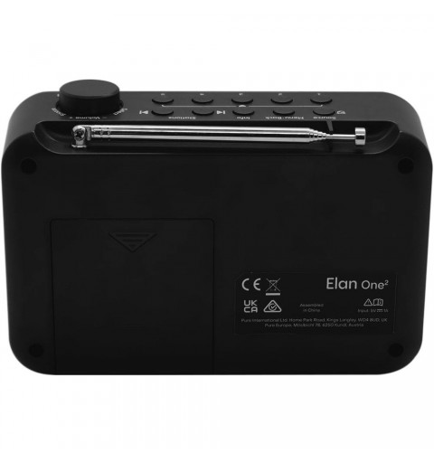 Pure Elan One 2 Portatile Digitale Nero