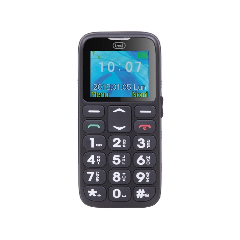 Trevi Sicuro 10 4,5 cm (1.77") Nero Telefono per anziani