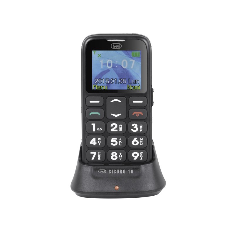 Trevi Sicuro 10 4,5 cm (1.77") Nero Telefono per anziani