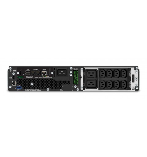 APC SRT2200RMXLI-NC alimentation d'énergie non interruptible Double-conversion (en ligne) 2,2 kVA 1980 W 12 sortie(s) CA