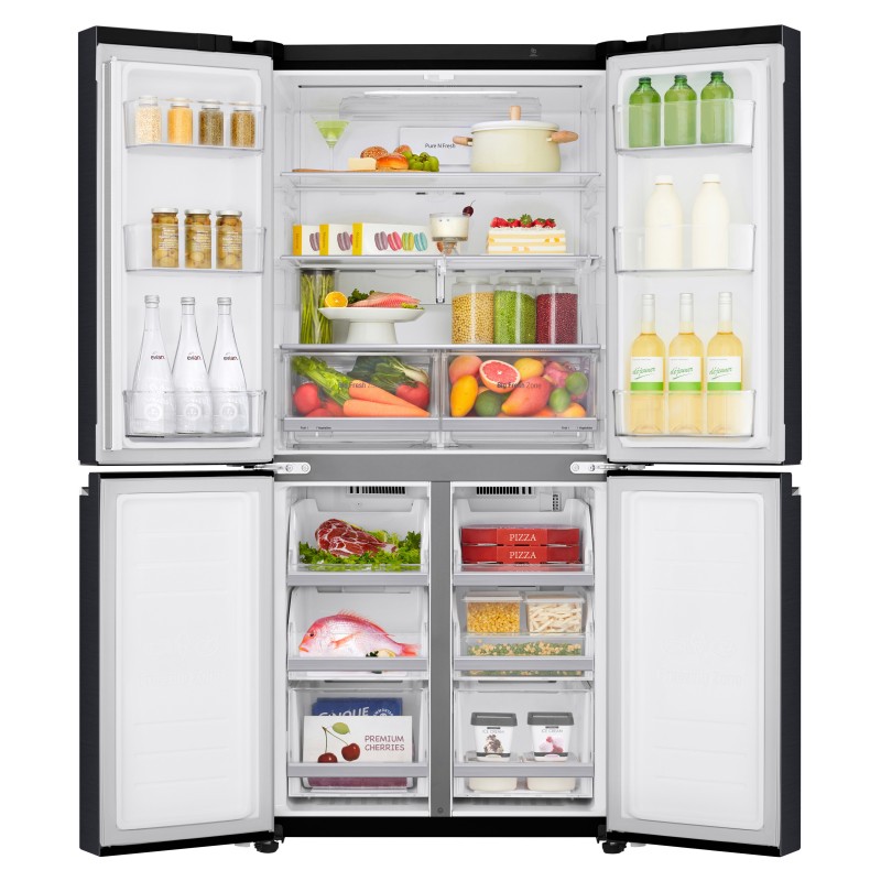 LG GMB844MC4E side-by-side refrigerator Freestanding 530 L E Black