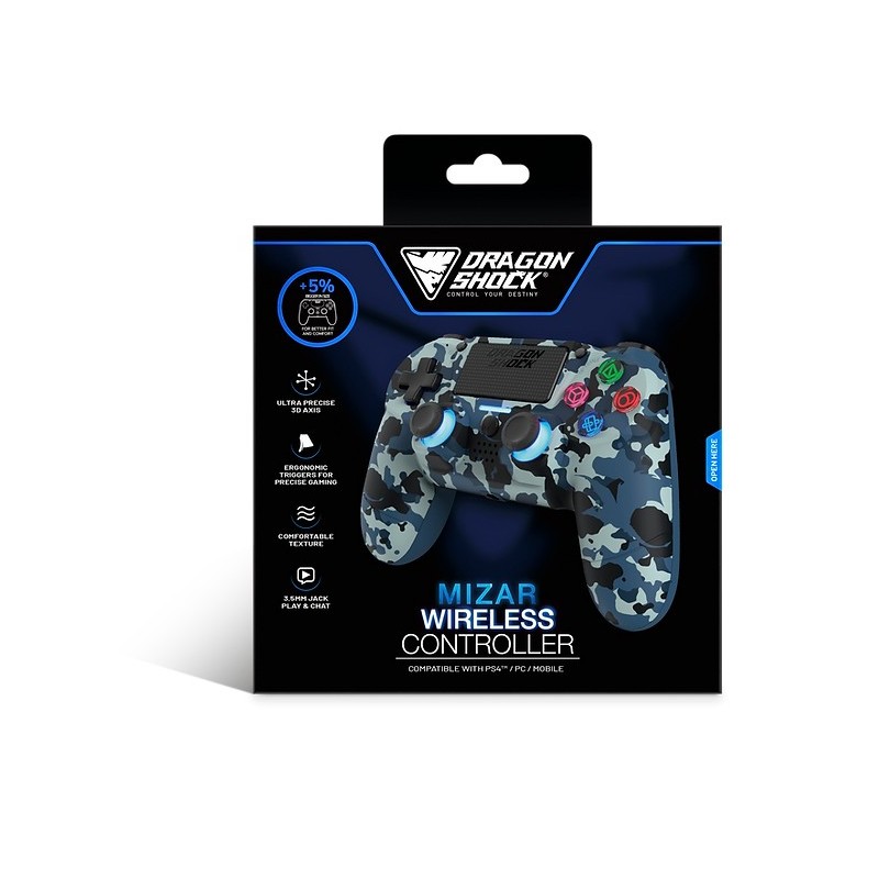 Dragonshock Mizar Mimetico Bluetooth Gamepad PlayStation 4