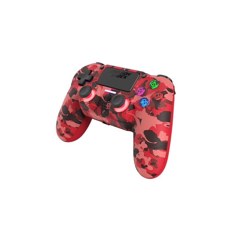 Dragonshock Mizar Camouflage, Rouge Bluetooth Manette de jeu Analogique Numérique PlayStation 4