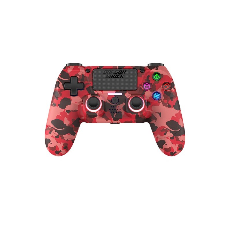 Dragonshock Mizar Camouflage, Rouge Bluetooth Manette de jeu Analogique Numérique PlayStation 4