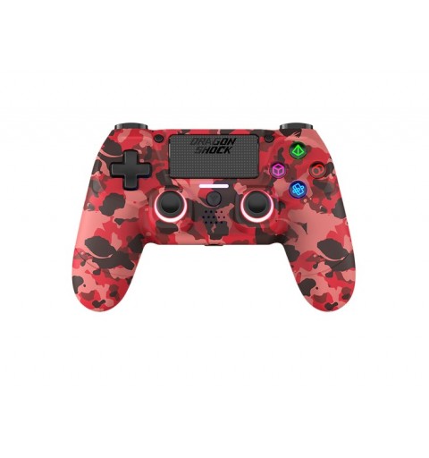 Dragonshock Mizar Camouflage, Rouge Bluetooth Manette de jeu Analogique Numérique PlayStation 4