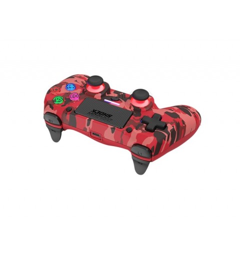 Dragonshock Mizar Camouflage, Red Bluetooth Gamepad Analogue Digital PlayStation 4