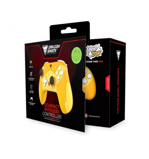 Dragonshock PopTop Compact Arancione, Rosso, Giallo Bluetooth Gamepad Nintendo Switch