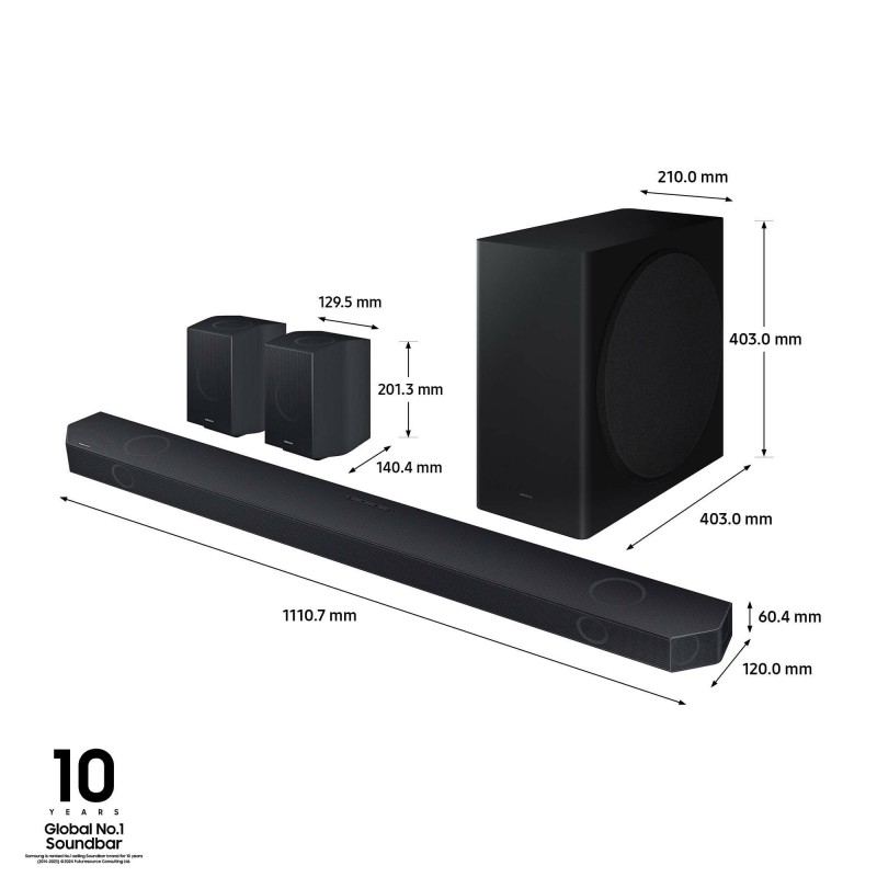 Samsung HW-Q930D Black 9.1.4 channels