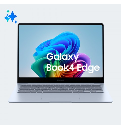 Samsung Galaxy Book4 Edge Laptop, Elite X, 16GB RAM, 512GB SSD, 14" Super AMOLED, Windows 11 Home, Sapphire Blue