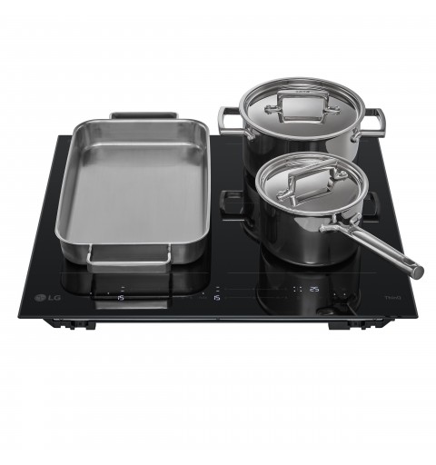 LG CBIZ2437B Black Built-in 59 cm Zone induction hob 4 zone(s)