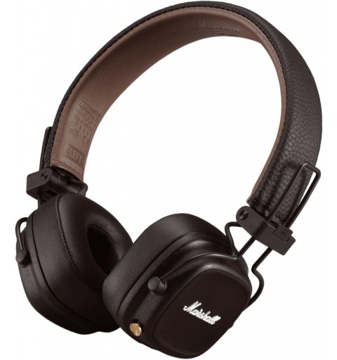 Marshall Major IV Bluetooth Brown Cuffie On-Ear Pieghevoli, Auricolari Bluetooth, 80h di riproduzione