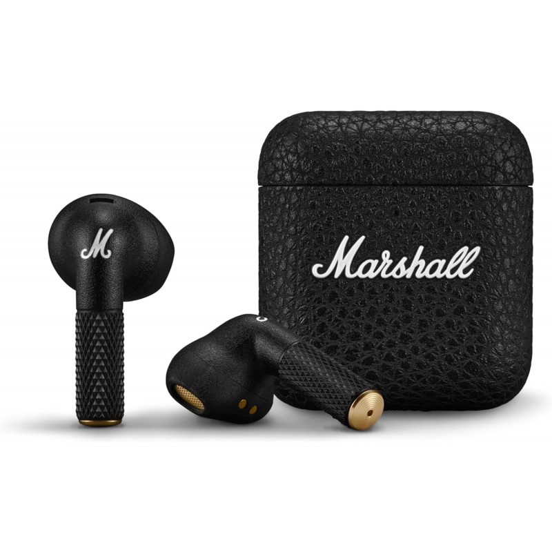 Marshall Minor IV Tws Black Cuffie in-ear Bluetooth con microfono, modello 1006653 Nero, IPX5, oltre 30h Di Riproduzione