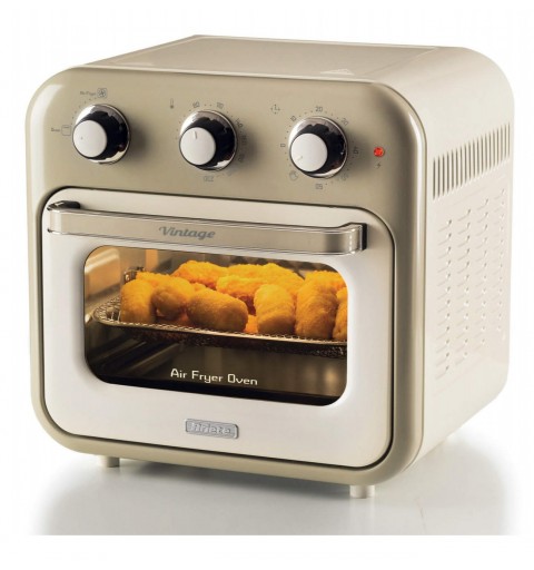 Ariete Vintage 4632 Friggitrice ad aria e forno , 1400W, 2in1, Capacità 16L, Accessori inclusi, Timer 60 minuti, Doppio vetro,