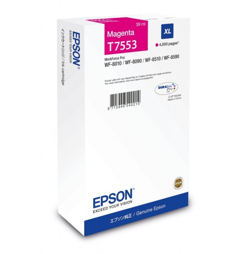 Epson C13T75534N cartuccia d'inchiostro 1 pz Originale Resa elevata (XL) Magenta