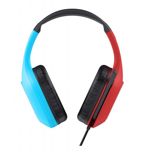 Trust GXT 416S Zirox Auriculares Alámbrico Diadema Juego Negro, Cian, Rojo