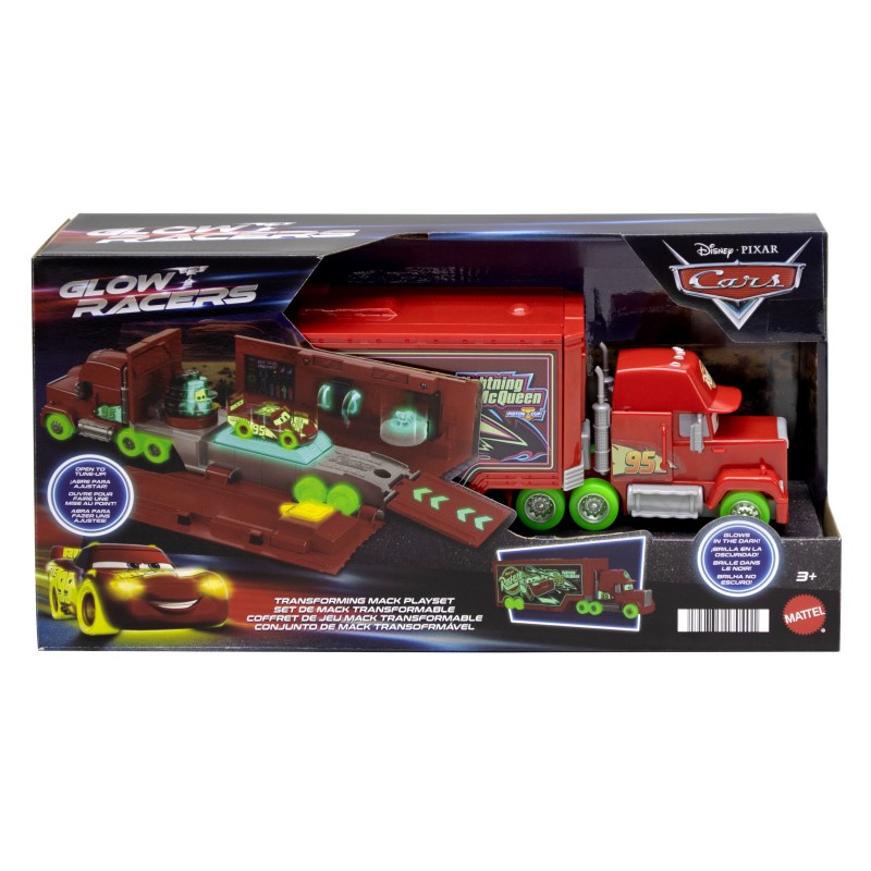 Disney Pixar Cars Disney and Pixar Cars Glow Racers Transforming Mack Playset