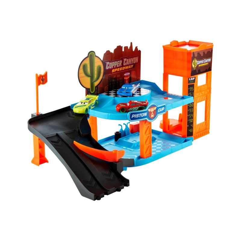 Disney Pixar Cars Disney and Pixar Cars Glow Racers Copper Canyon Glowing Garage Playset