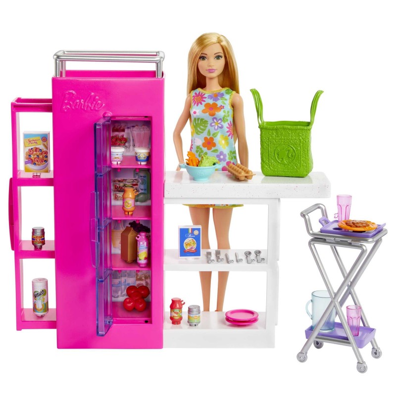 Barbie – Coffret Poupée et Garde-manger