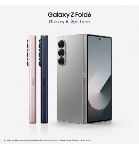 Samsung Galaxy Z Fold6 SM-F956B 19,3 cm (7.6") Double SIM Android 14 5G USB Type-C 12 Go 512 Go 4400 mAh Argent