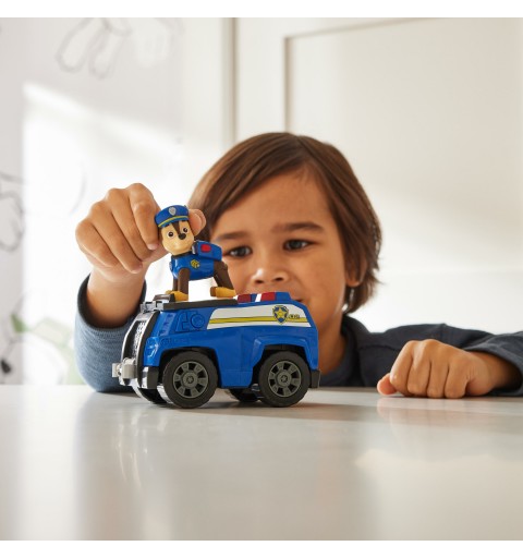 PAW Patrol - Pat Patrouille - VÉHICULE FIGURINE CHASE - Voiture 15 cm Figurine Pat Patrouille À Collectionner - Pat Patrouille