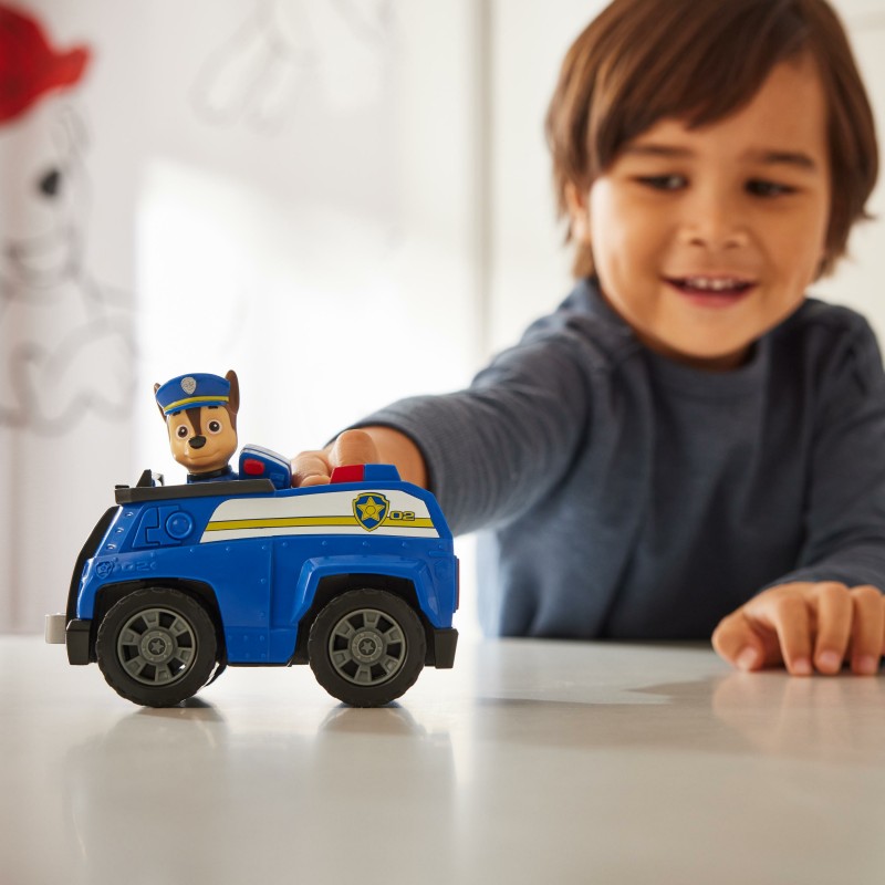 PAW Patrol , Chase’s Patrol Cruiser, Toy Car with Collectible Action Figure, Sustainably Minded Kids Toys for Boys & Girls Ages