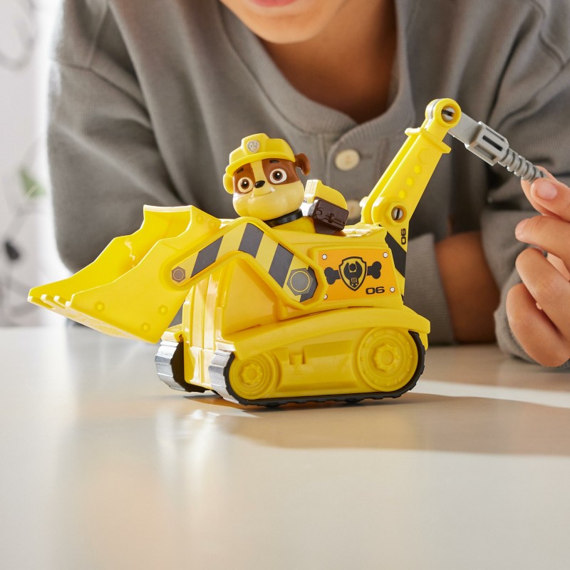 PAW Patrol , Baustellen-Fahrzeug mit Rubble-Figur (Sustainable Basic Vehicle Basis Fahrzeug)